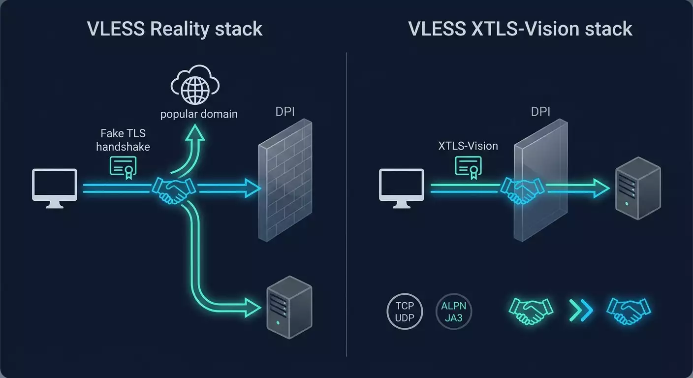 VLESS Reality vs VLESS XTLS‑Vision in 2026: Complete Analysis, Selection, and Deployment