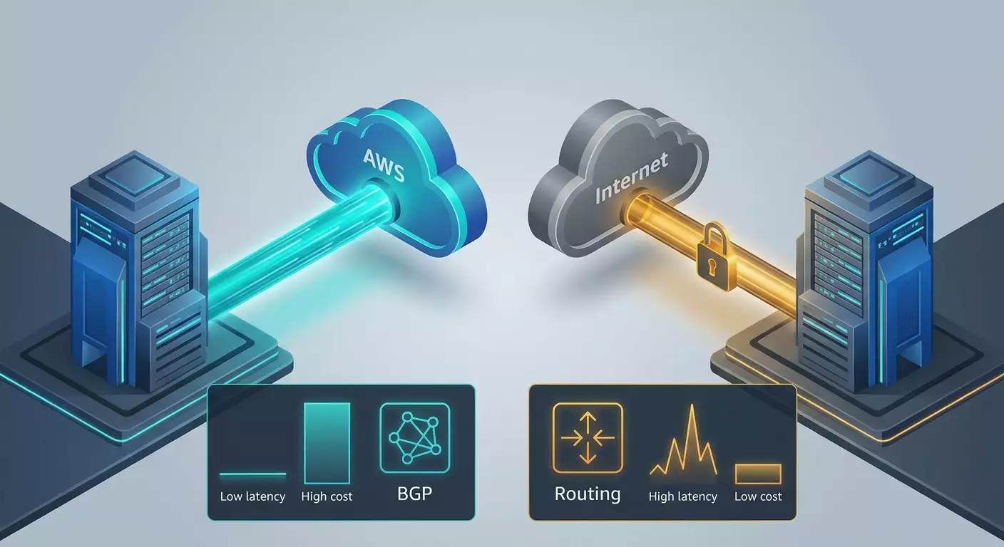 AWS Direct Connect vs VPN Gateway: стоимость, латентность и когда прямой канал окупается